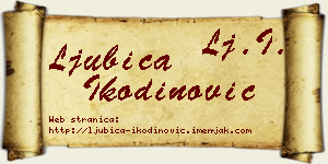 Ljubica Ikodinović vizit kartica